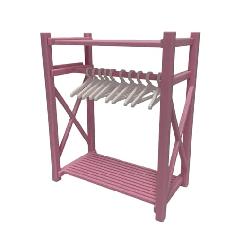 Fenteer Puppenhaus Kleiderschrank Puppenhaus Möbel Künstliche Haus Szene Dekoration Miniatur Haus Möbel Geburtstag Geschenk Decoracion, Rosa von Fenteer