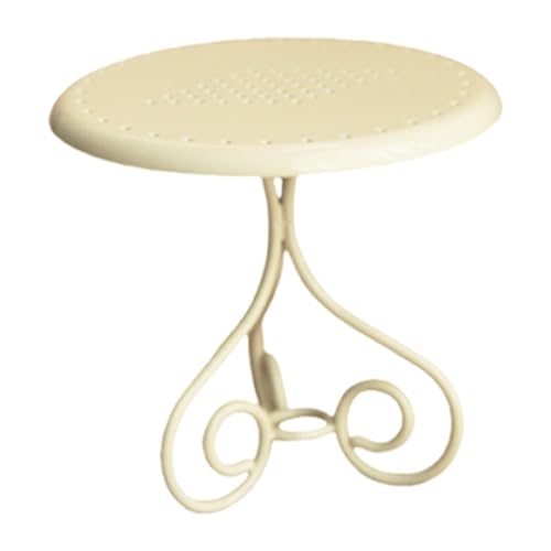 Fenteer Puppenhaustisch, Puppenhausmöbel, Geschenk, Kinderspielzeug, Eisenkunsttisch, Simulations-Restaurant-Schreibtisch für Wohnzimmer, Restaurant, Zuhause von Fenteer