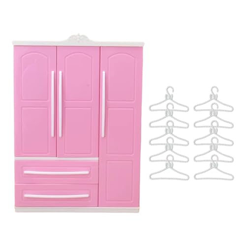 Fenteer Puppenkleiderschrank zum Öffnen, Puppenmöbel, süßes Ornament, Geburtstagsgeschenk, Dekorationen, Valentinstagsgeschenke, mit Kleiderbügel, Style B Fenteer Puppenkleiderschrank zum Öffnen, Puppenmöbel, süßes Ornament, Geburtstagsgeschenk, Dekorationen, Valentinstagsgeschenke, mit Kleiderbügel, Style B von Fenteer