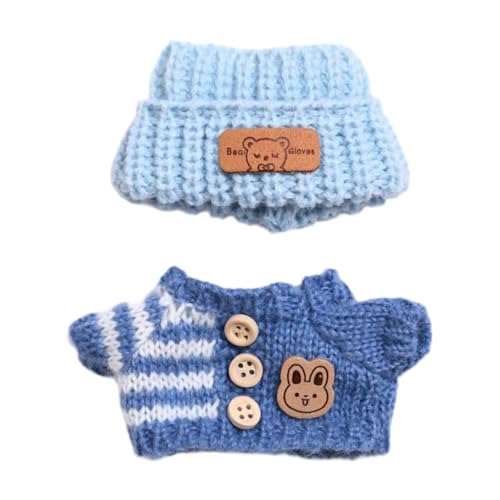 Fenteer Puppenkleidung, Puppen-Outfit, süß, geeignet für 15 cm bis 17 cm große Puppen, Pullover und Mütze, Zubehör für DIY-Bastelarbeiten, Geburtstag, Blau Fenteer Puppenkleidung, Puppen-Outfit, süß, geeignet für 15 cm bis 17 cm große Puppen, Pullover und Mütze, Zubehör für DIY-Bastelarbeiten, Geburtstag, Blau von Fenteer