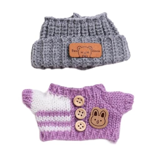 Fenteer Puppenkleidung, Puppen-Outfit, süß, geeignet für 15 cm bis 17 cm große Puppen, Pullover und Mütze, Zubehör für DIY-Bastelarbeiten, Geburtstag, Lila Fenteer Puppenkleidung, Puppen-Outfit, süß, geeignet für 15 cm bis 17 cm große Puppen, Pullover und Mütze, Zubehör für DIY-Bastelarbeiten, Geburtstag, Lila von Fenteer