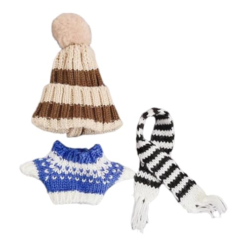 Fenteer Puppenkleidung Pullover Dress abnehmbare Mode für Kinder Plüschpuppenzubehör Puppenpuppenkleidung für 6,69 Zoll Puppe, Blau von Fenteer