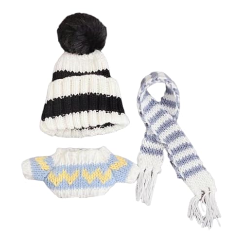Fenteer Puppenkleidung Pullover Dress abnehmbare Mode für Kinder Plüschpuppenzubehör Puppenpuppenkleidung für 6,69 Zoll Puppe, Schwarz von Fenteer