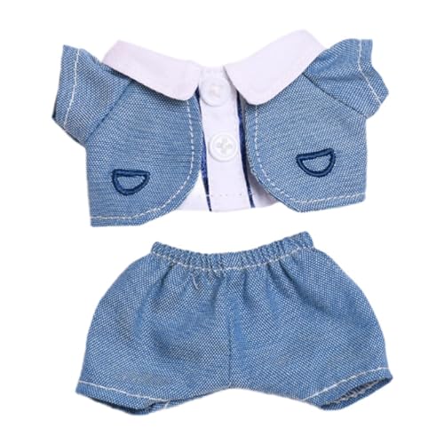 Fenteer Puppenkleidung aus Mini-Plüsch, Flexible Puppenkleidung, Foto-Requisiten für kleine Mädchen, Trendige Jacken- und Hosen-Outfits für 17 cm große Puppen, 2 STÜCK Fenteer Puppenkleidung aus Mini-Plüsch, Flexible Puppenkleidung, Foto-Requisiten für kleine Mädchen, Trendige Jacken- und Hosen-Outfits für 17 cm große Puppen, 2 STÜCK von Fenteer