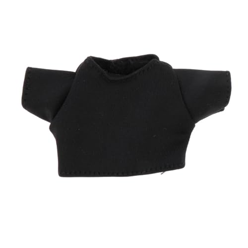 Fenteer Puppenkleidung im Maßstab 1:6 für Frauen im T-Shirt-Stil, zum Anziehen, stylische DIY-Kleidung für Kurze Soldaten für 12-Zoll-Actionfiguren, Schwarz von Fenteer