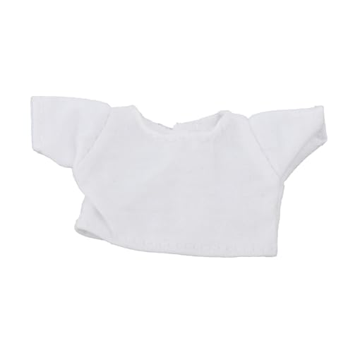 Fenteer Puppenkleidung im Maßstab 1:6 für Frauen im T-Shirt-Stil, zum Anziehen, stylische DIY-Kleidung für Kurze Soldaten für 12-Zoll-Actionfiguren, Weiß von Fenteer
