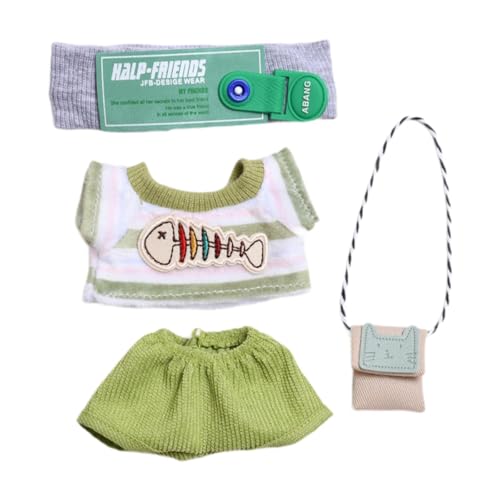 Fenteer Puppenpullover mit Hose, Miniatur-Kleidung für kleine Mädchen, Accessoire, DIY, pädagogische Freizeit-Outfits mit Tasche für 15 cm Fenteer Puppenpullover mit Hose, Miniatur-Kleidung für kleine Mädchen, Accessoire, DIY, pädagogische Freizeit-Outfits mit Tasche für 15 cm von Fenteer