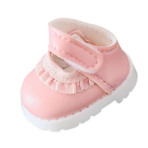 Fenteer Puppenschuhe, Kostümzubehör, Foto-Requisiten, Dekoration, Fantasie, süß, Miniaturspielzeug, handgefertigtes Modell für 17 cm große Puppenmädchen, Rosa Fenteer Puppenschuhe, Kostümzubehör, Foto-Requisiten, Dekoration, Fantasie, süß, Miniaturspielzeug, handgefertigtes Modell für 17 cm große Puppenmädchen, Rosa von Fenteer