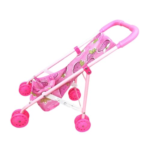 Fenteer Puppenwagen, interaktives Spielzeug, trendig, leicht, rosa, für die frühe Entwicklung, faltbar, für Lernaktivitäten für Mädchen, Schiebewagen, Erdbeere Fenteer Puppenwagen, interaktives Spielzeug, trendig, leicht, rosa, für die frühe Entwicklung, faltbar, für Lernaktivitäten für Mädchen, Schiebewagen, Erdbeere von Fenteer