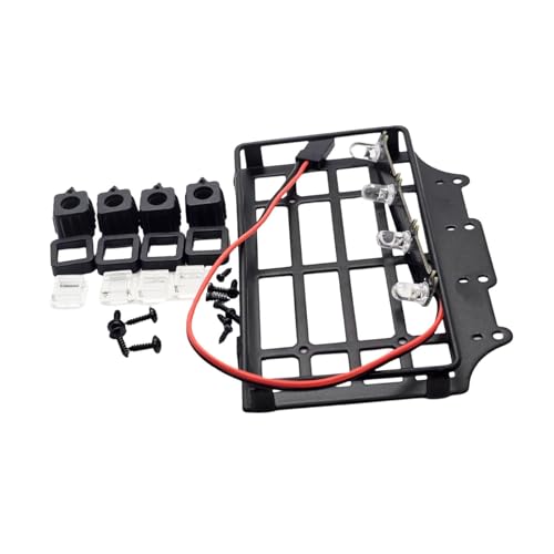 Fenteer RC 1/12 Dachregal Gepäckträger Gepäckträger Ersetzen Sie Ersatzteil für MN82 1/12 RC Modellauto -Upgrades Teile Teile, Quadratischer Lampenschirm von Fenteer