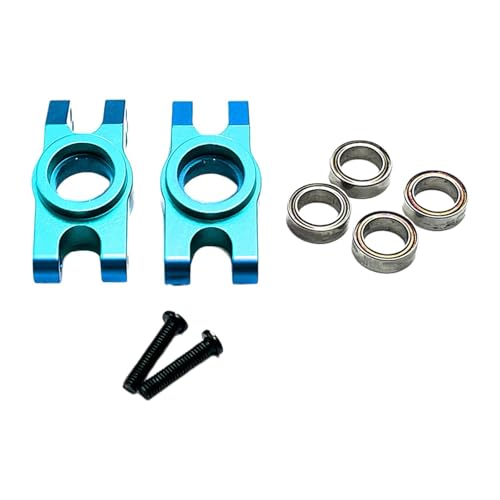 Fenteer RC -Auto Hinterachsen -Träger -Set RC -Autoteile 1:16 Wege Verschleiß resistente hintere Hubs für 16210 H16 Fernbedienungssteuerauto -Metallarmaturen, Blau von Fenteer