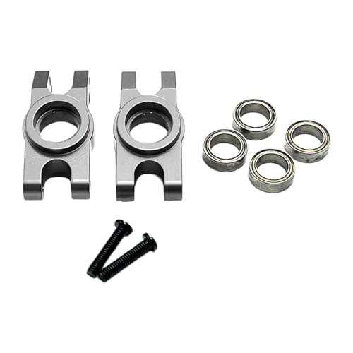 Fenteer RC -Auto Hinterachsen -Träger -Set RC -Autoteile 1:16 Wege Verschleiß resistente hintere Hubs für 16210 H16 Fernbedienungssteuerauto -Metallarmaturen, Grau Fenteer RC -Auto Hinterachsen -Träger -Set RC -Autoteile 1:16 Wege Verschleiß resistente hintere Hubs für 16210 H16 Fernbedienungssteuerauto -Metallarmaturen, Grau von Fenteer