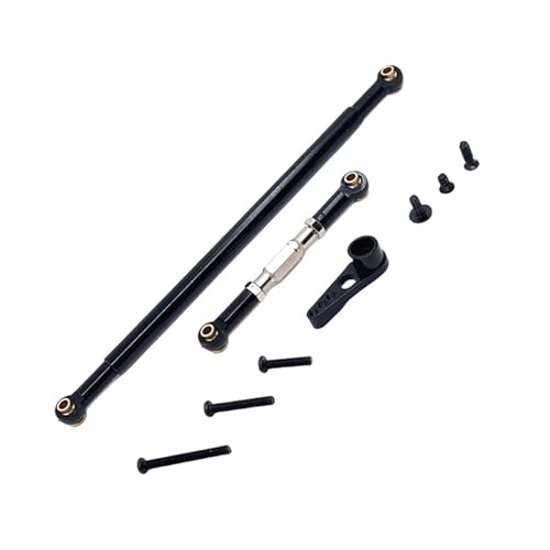 Fenteer RC-Auto-Lenkgestänge, Servostange und Arm, Ersatzteilmodifikation mit Schraube, einfache Installation für MN86-Autozubehör, Schwarz von Fenteer