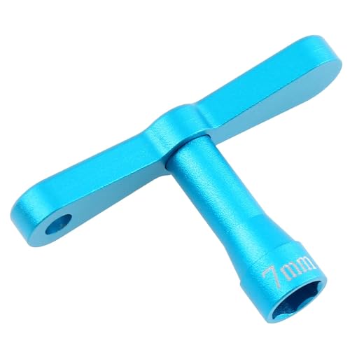 Fenteer RC-Auto-Radmutternschlüssel, 7-mm-Sechskantantrieb, Metallzubehör, Mehrzweck für die Wartung von RC-Autoreifenfelgen, Robustes Installationswerkzeug, Blau Fenteer RC-Auto-Radmutternschlüssel, 7-mm-Sechskantantrieb, Metallzubehör, Mehrzweck für die Wartung von RC-Autoreifenfelgen, Robustes Installationswerkzeug, Blau von Fenteer