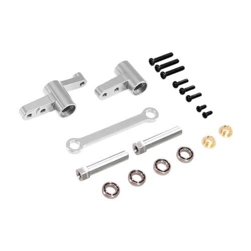 Fenteer RC -Autolenker -Montage RC -Autoanschläge Einfach Installation Rostfeste Metall -Upgrade -Ersatzteile für H14BM 1/14 Go 14209 14210, Silber von Fenteer