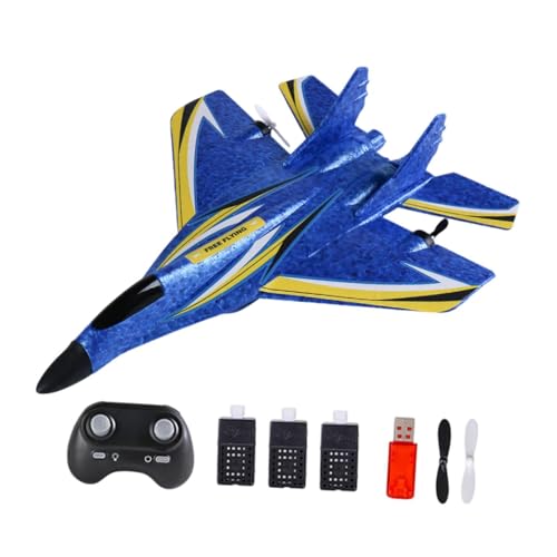 Fenteer RC -Flugzeugschaum Leicht mit Gyro einfach zu fliegen mit RC Fighter Aircraft Toy für Erwachsene Kinder Jungen Geschenk, Blau DREI Batterie Fenteer RC -Flugzeugschaum Leicht mit Gyro einfach zu fliegen mit RC Fighter Aircraft Toy für Erwachsene Kinder Jungen Geschenk, Blau DREI Batterie von Fenteer
