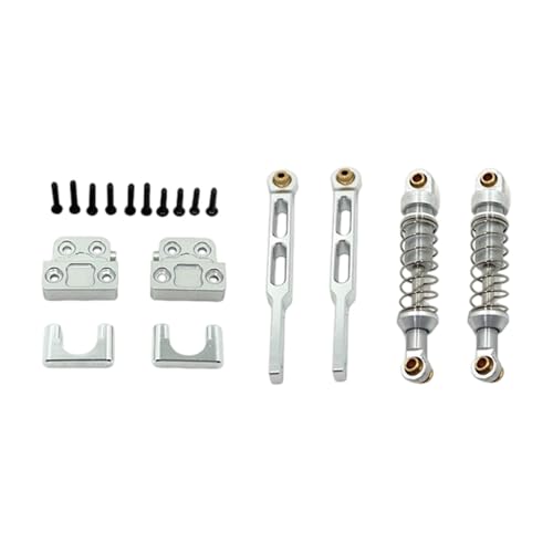Fenteer RC-Stoßdämpfersatz hinten, Montagezubehör, Maßstab 1:12, professioneller Ersatz, RC-Automodell, DIY-Hinterachs-Spurstangen für 82, Silber Fenteer RC-Stoßdämpfersatz hinten, Montagezubehör, Maßstab 1:12, professioneller Ersatz, RC-Automodell, DIY-Hinterachs-Spurstangen für 82, Silber von Fenteer