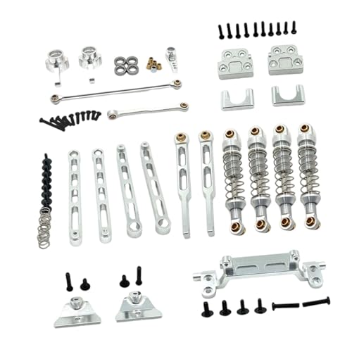 Fenteer RC-Upgrade-Teile, Stoßdämpferhalterungen, Ersatz für vordere und hintere Stoßdämpfer, RC-Zugstange für MN82S MN82 im Maßstabfür 1:12, Argent Fenteer RC-Upgrade-Teile, Stoßdämpferhalterungen, Ersatz für vordere und hintere Stoßdämpfer, RC-Zugstange für MN82S MN82 im Maßstabfür 1:12, Argent von Fenteer