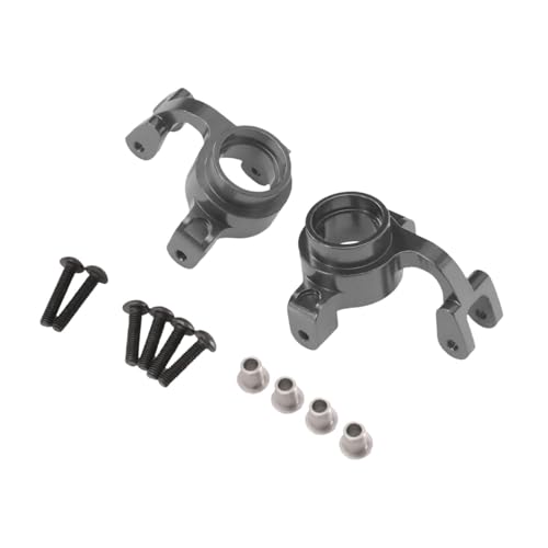 Fenteer RC Vorderradlenkbecher, RC Autoteile, Modifiziert, Professionell, Vielseitig Einsetzbar, Ersetzt Aluminium Vorderradlenkkomponente, Maßstab 1:, Schwarz Grau von Fenteer