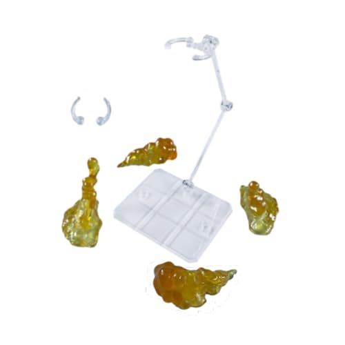 Fenteer Raucheffekt-Modelle, Ausstellungsständer für Actionfiguren, tragbares, lustiges Spielzeugzubehör, Raucheffekt-Teile für Tischplatte, Schlafzimmer, Gelb von Fenteer