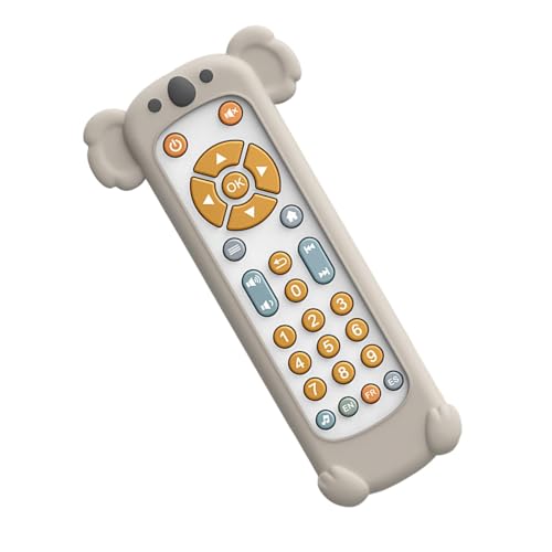 Fenteer Remote Kid Kleinkind-Babyspielzeug, Musik-TV-Fernbedienung mit Musik und Licht, Remote-Telefon-Spielset für Babys, Weißer und Koala-Koffer von Fenteer