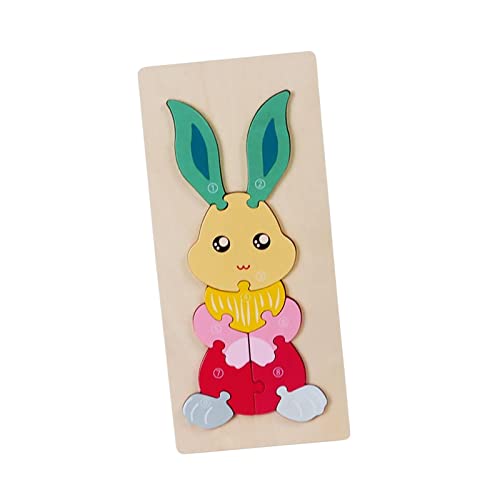 Fenteer Robuste Tierformen, Puzzles, Kaninchen, Kleinkinder, Holzspielzeug, Geburtstagsgeschenk, Verständnis, Farbe, Aussehen für 3–6 Jahre alte Fenteer Robuste Tierformen, Puzzles, Kaninchen, Kleinkinder, Holzspielzeug, Geburtstagsgeschenk, Verständnis, Farbe, Aussehen für 3–6 Jahre alte von Fenteer