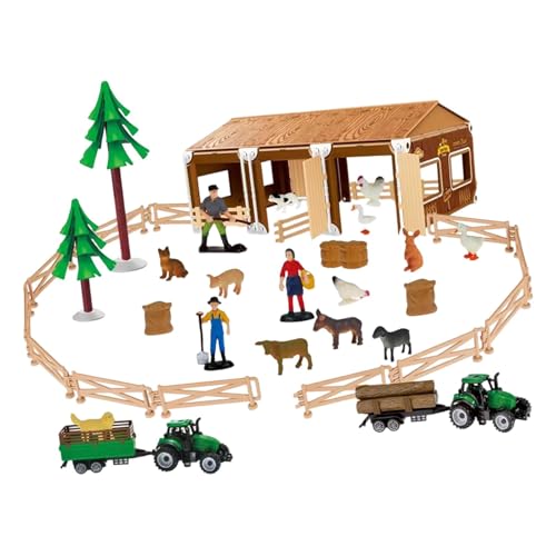 Fenteer Scheunen-Tierspielzeug für, Simulationsbauernhof-Zaunszenenspielzeug, süße Tierfiguren, Bauerntiermodell, Fenteer Scheunen-Tierspielzeug für, Simulationsbauernhof-Zaunszenenspielzeug, süße Tierfiguren, Bauerntiermodell, von Fenteer