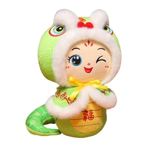 Fenteer Schlangenpuppe zum Neujahr, Schlangenfigur, Spielzeug, Frühlingsfest-Ornament, kreative Tier-Ausgestopfte Schlangenfiguren für Partybedarf nach Hause, GrÜn Fenteer Schlangenpuppe zum Neujahr, Schlangenfigur, Spielzeug, Frühlingsfest-Ornament, kreative Tier-Ausgestopfte Schlangenfiguren für Partybedarf nach Hause, GrÜn von Fenteer