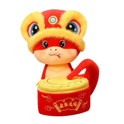 Fenteer Schlangenpuppe zum Neujahr, Stofftier Schlange zum Jahr 2025, Dekoration für chinesische Neujahr, ausgestopfte Schlangenfiguren fürs Café, 25cm Fenteer Schlangenpuppe zum Neujahr, Stofftier Schlange zum Jahr 2025, Dekoration für chinesische Neujahr, ausgestopfte Schlangenfiguren fürs Café, 25cm von Fenteer