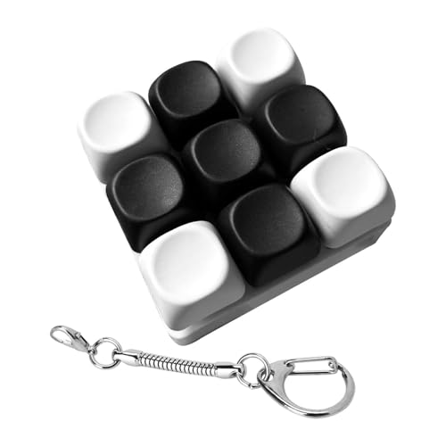 Fenteer --Schlüsselanhänger, sensorisches Spielzeug, Mini-, Finger-Tastaturen, Spielzeug für Fenster, Tasche, Reise, Schwarz-Weiss Fenteer --Schlüsselanhänger, sensorisches Spielzeug, Mini-, Finger-Tastaturen, Spielzeug für Fenster, Tasche, Reise, Schwarz-Weiss von Fenteer