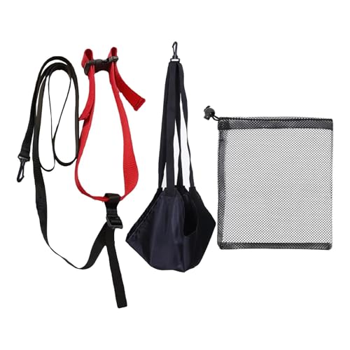 Fenteer Schwimmwiderstandstrainingset Set Schwimm Fallschirm Einstellbares Krafttraining für Schwimmtrainer für Outdoor -Athleten, Schwarz Und Klein von Fenteer