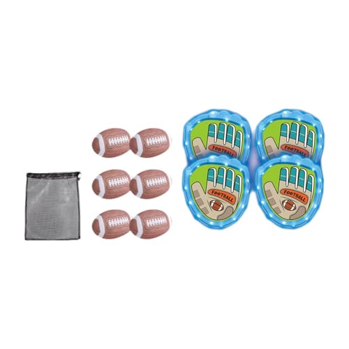 Fenteer Selbstklebendes Wurf- und Fangspiel-Set, Werfen von klebrigen Bällen und Fangspielzeug, Hand-Augen-Koordinations-Softball-Set für Kinder für Jungen, Blau mit Rugby Fenteer Selbstklebendes Wurf- und Fangspiel-Set, Werfen von klebrigen Bällen und Fangspielzeug, Hand-Augen-Koordinations-Softball-Set für Kinder für Jungen, Blau mit Rugby von Fenteer