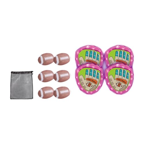 Fenteer Selbstklebendes Wurf- und Fangspiel-Set, Werfen von klebrigen Bällen und Fangspielzeug, Hand-Augen-Koordinations-Softball-Set für Kinder für Jungen, Lila mit Rugby Fenteer Selbstklebendes Wurf- und Fangspiel-Set, Werfen von klebrigen Bällen und Fangspielzeug, Hand-Augen-Koordinations-Softball-Set für Kinder für Jungen, Lila mit Rugby von Fenteer