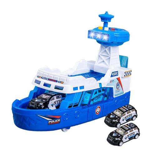 Fenteer Simulation Fire Boat Model Spielzeugset Desktop Dekoration Mini, Blau von Fenteer