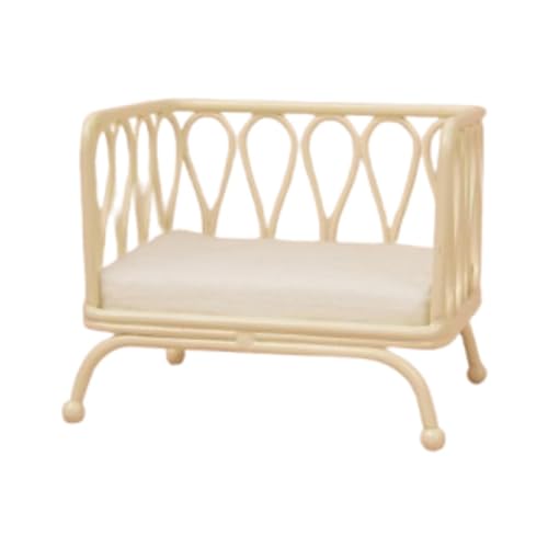 Fenteer Sofa-Miniaturmöbel im Maßstab 1:12, Lebensszenen-Puppenzubehör-Dekoration, handgefertigtes Modell für Schlafzimmer, Wohnzimmer-Dekor, Einzelsofa von Fenteer
