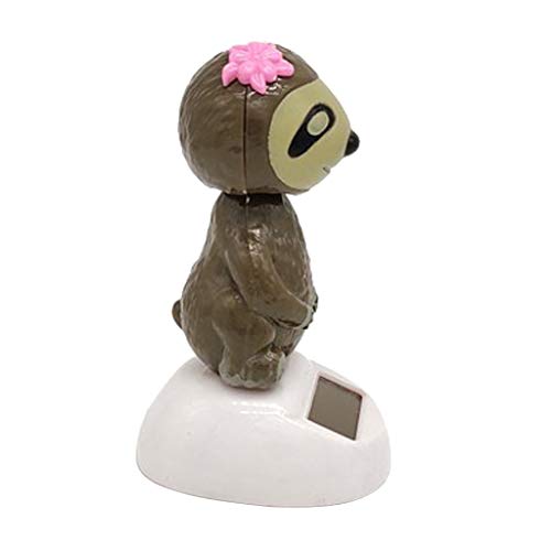 Fenteer Solarbetrieben Figur stehende Faultier Tiermodell Figur Solarspielzeug Auto Dekoration von Fenteer