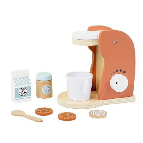Fenteer Spielküchenzubehör aus Holz, Simulation von Kleingeräten, interaktives Montessori-Spielzeug für frühes Lernen für Mädchen und Jungen, Kaffeemaschine Fenteer Spielküchenzubehör aus Holz, Simulation von Kleingeräten, interaktives Montessori-Spielzeug für frühes Lernen für Mädchen und Jungen, Kaffeemaschine von Fenteer