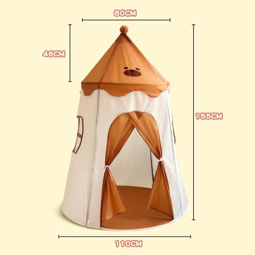 Fenteer Spielzelt für Kinder, Tipi-Burgzelt mit Aufbewahrungstasche, Tipi-Spielhaus, Kinderburg-Spielzelt für Spielplätze, Braun Fenteer Spielzelt für Kinder, Tipi-Burgzelt mit Aufbewahrungstasche, Tipi-Spielhaus, Kinderburg-Spielzelt für Spielplätze, Braun von Fenteer