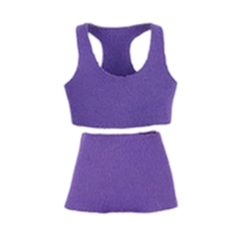 Fenteer Sportweste-Boxershorts-Set im Maßstab 1:12, bewegliche Modellpuppenkleidung, lässige Requisiten, Trendige Mini-Kleidung für weibliche Actionfiguren , Hellviolett Fenteer Sportweste-Boxershorts-Set im Maßstab 1:12, bewegliche Modellpuppenkleidung, lässige Requisiten, Trendige Mini-Kleidung für weibliche Actionfiguren , Hellviolett von Fenteer
