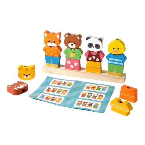 Fenteer Stapelspielzeug mit passenden Formen, Farbsortierung, Stapelspielzeug, Brettspiel, Feinmotorik, Stapelblöcke für Jungen und Mädchen, Mädchen, von Fenteer