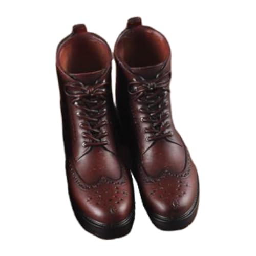 Fenteer Stiefel im Maßstab 1:6, Schuhmodell für 12-Zoll-Actionfiguren, Fan-Sammlerstück, klassisches PVC-Display-Ankleide, Rötlich-braun von Fenteer