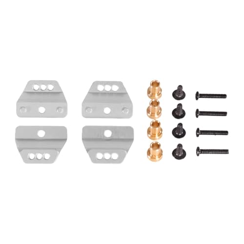 Fenteer Stoßdämpferhalterungen-Montagesatz RC-Zubehör 1/12 Robuster Metall-Upgradesatz für die Vorder- und Rückseite der Karosseriehalterungen für MN78 LC79, Silber Fenteer Stoßdämpferhalterungen-Montagesatz RC-Zubehör 1/12 Robuster Metall-Upgradesatz für die Vorder- und Rückseite der Karosseriehalterungen für MN78 LC79, Silber von Fenteer