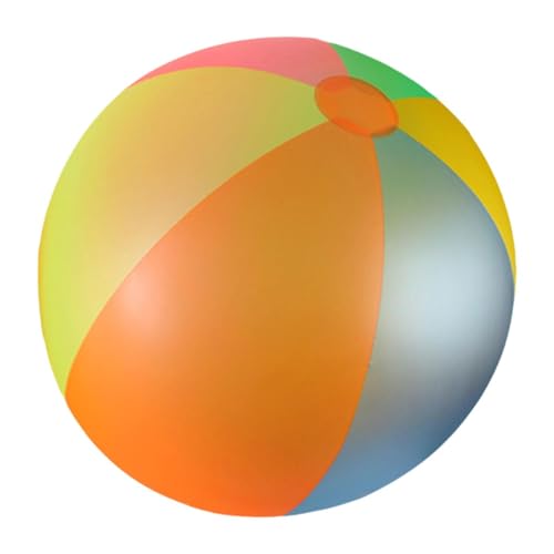 Fenteer Strandball Blasbarer Ball PVC Regenbogenfarbe groß, 60cm von Fenteer