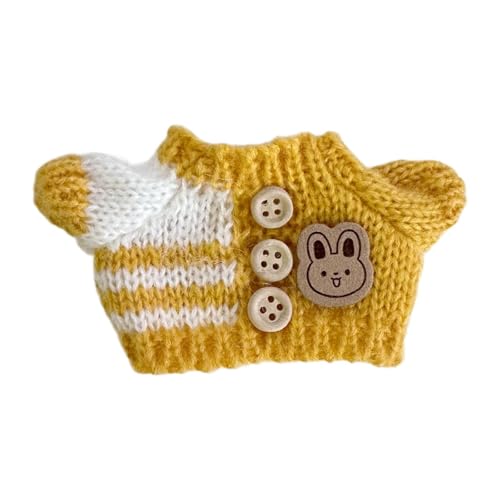 Fenteer Strickpullover für Puppen, Pullover für ausgestopfte Puppen, DIY-Foto-Requisiten für Kinder, modische Puppenkleidung aus Plüsch, Puppenkleidung für, Gelb Fenteer Strickpullover für Puppen, Pullover für ausgestopfte Puppen, DIY-Foto-Requisiten für Kinder, modische Puppenkleidung aus Plüsch, Puppenkleidung für, Gelb von Fenteer