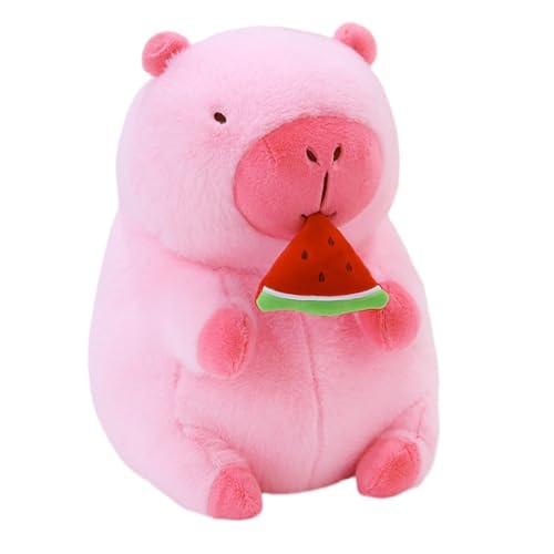 Fenteer Süßes Capybara-Plüschtier, weiche Capybara-Plüschpuppe für Jungen und Mädchen, Geburtstagsgeschenke, Wassermelone 20cm von Fenteer