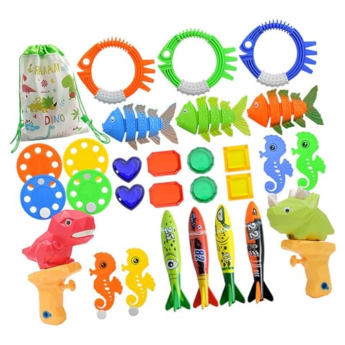 Fenteer Tauchpool -Spielzeug, Wasserspielzeug, Tauchspielzeug mit Aufbewahrungstasche, Poolspiele für Kinder Schwimmspielzeug für Garten, Partyvorräte, Fenteer Tauchpool -Spielzeug, Wasserspielzeug, Tauchspielzeug mit Aufbewahrungstasche, Poolspiele für Kinder Schwimmspielzeug für Garten, Partyvorräte, von Fenteer