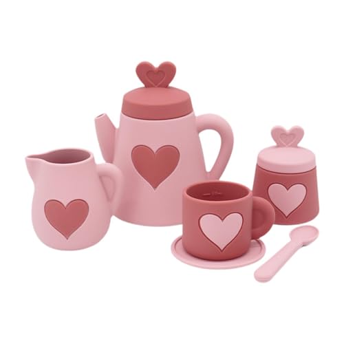 Fenteer Tea Party Küche Spielset Kinder Tee -Set Entwicklungsspielzeug Küchentabelle Tischspielzeug tun Tee -Set für Vorschuljungen und Mädchen, Ziegelrot Fenteer Tea Party Küche Spielset Kinder Tee -Set Entwicklungsspielzeug Küchentabelle Tischspielzeug tun Tee -Set für Vorschuljungen und Mädchen, Ziegelrot von Fenteer