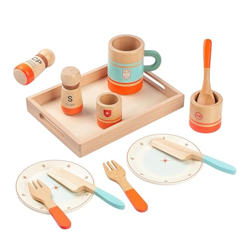 Fenteer Teeservice für Kleinkinder, Rollenspiel, Simulation, Rollenspiel, Tassen und Tablett, Prinzessinnen-Spielzeug, Spielset für Mädchen, Fenteer Teeservice für Kleinkinder, Rollenspiel, Simulation, Rollenspiel, Tassen und Tablett, Prinzessinnen-Spielzeug, Spielset für Mädchen, von Fenteer