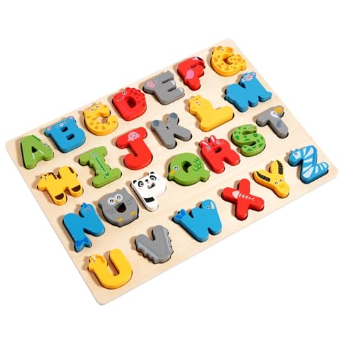 Fenteer -Tier-Alphabet-Puzzle, Sortierblöcke-Brett, Vorschule, Zuordnungsspiel, ABC-Buchstaben-Tier-Puzzles für Auto, Zug, Flugzeug Fenteer -Tier-Alphabet-Puzzle, Sortierblöcke-Brett, Vorschule, Zuordnungsspiel, ABC-Buchstaben-Tier-Puzzles für Auto, Zug, Flugzeug von Fenteer