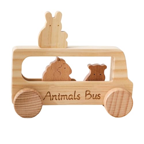 Fenteer -Tierbus-Set mit 3 Tierfiguren, Vorschul-Lernauto, Spielzeug, Fähigkeiten, Schiebe-LKW, Holzspielzeug für Vorschulkinder ab 1 Jahr Fenteer -Tierbus-Set mit 3 Tierfiguren, Vorschul-Lernauto, Spielzeug, Fähigkeiten, Schiebe-LKW, Holzspielzeug für Vorschulkinder ab 1 Jahr von Fenteer